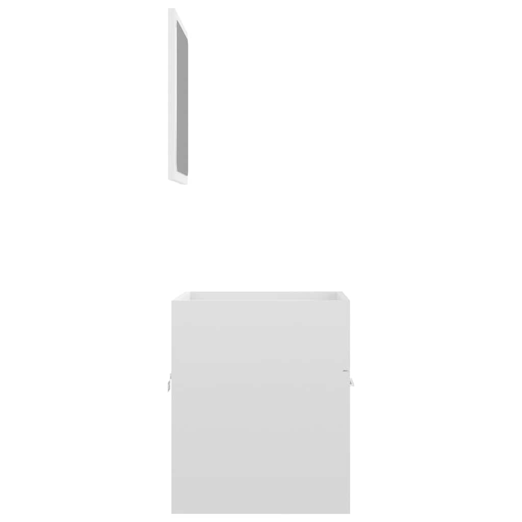 804779 vidaXL 2 Piece Bathroom Furniture Set High Gloss White Engineered Wood