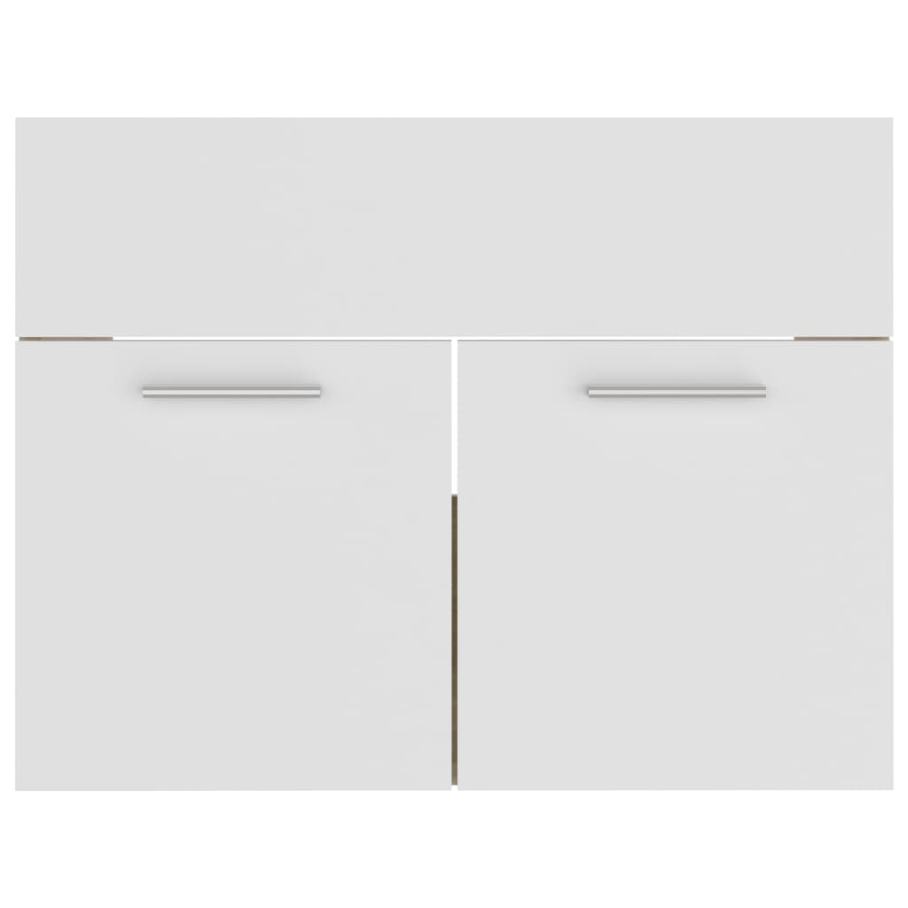 vidaXL 2 Piece Bathroom Furniture Set White and Sonoma Oak Engineered Wood