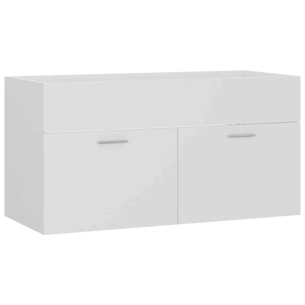 vidaXL 2 Piece Bathroom Furniture Set White Engineered Wood