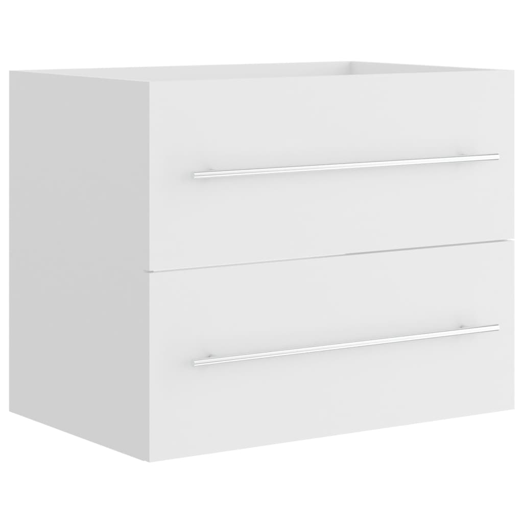 vidaXL 2 Piece Bathroom Furniture Set White Engineered Wood