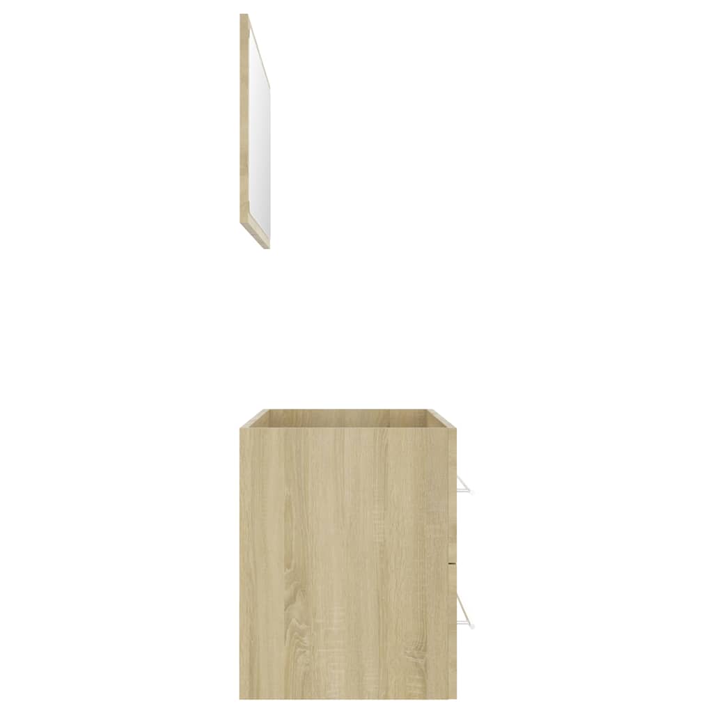 804848 vidaXL 2 Piece Bathroom Furniture Set Sonoma Oak Engineered Wood