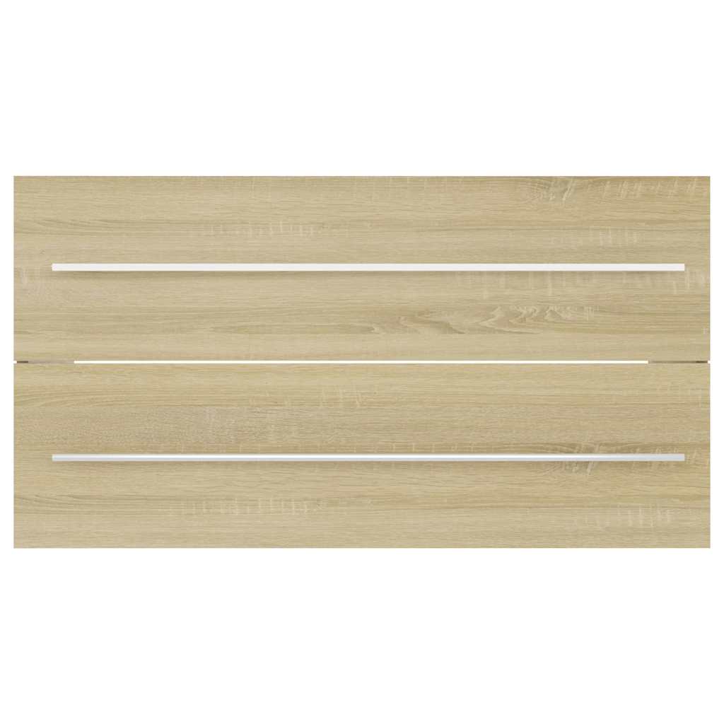 804848 vidaXL 2 Piece Bathroom Furniture Set Sonoma Oak Engineered Wood