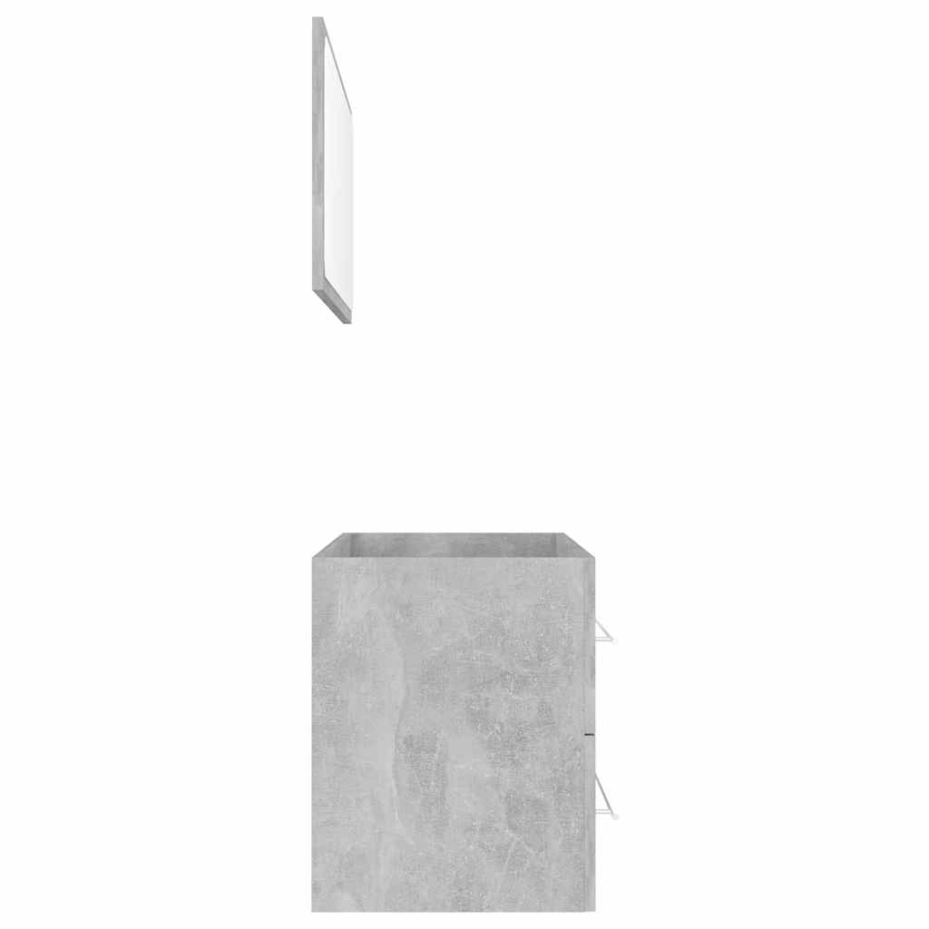 804849 vidaXL 2 Piece Bathroom Furniture Set Concrete Grey Engineered Wood
