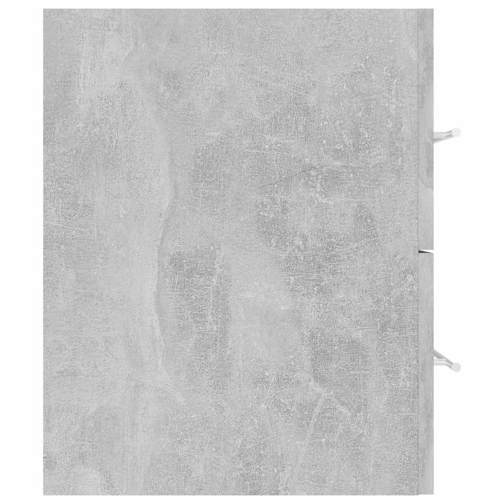 804849 vidaXL 2 Piece Bathroom Furniture Set Concrete Grey Engineered Wood