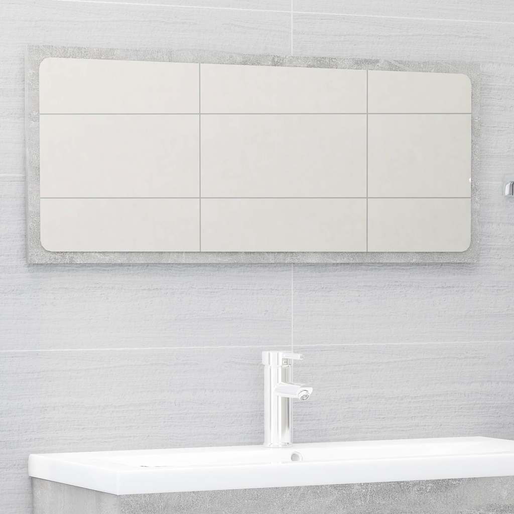 804849 vidaXL 2 Piece Bathroom Furniture Set Concrete Grey Engineered Wood