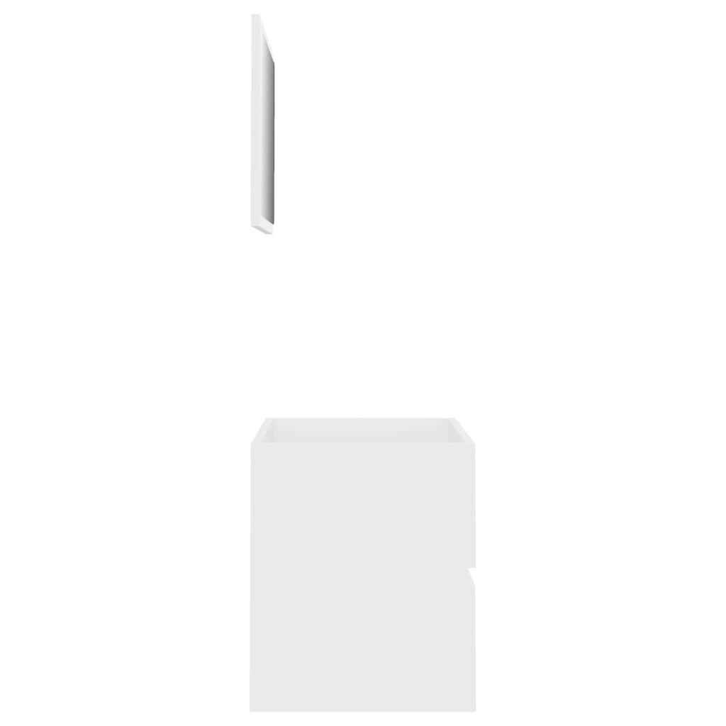 804872 vidaXL 2 Piece Bathroom Furniture Set White Engineered Wood