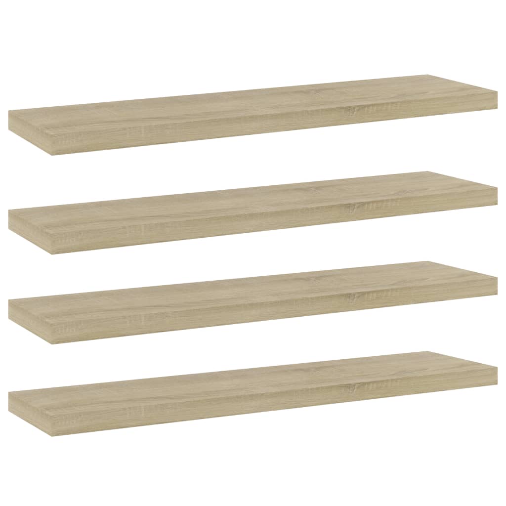 805128 vidaXL Bookshelf Boards 4 pcs Sonoma Oak 40x10x1,5 cm Engineered Wood