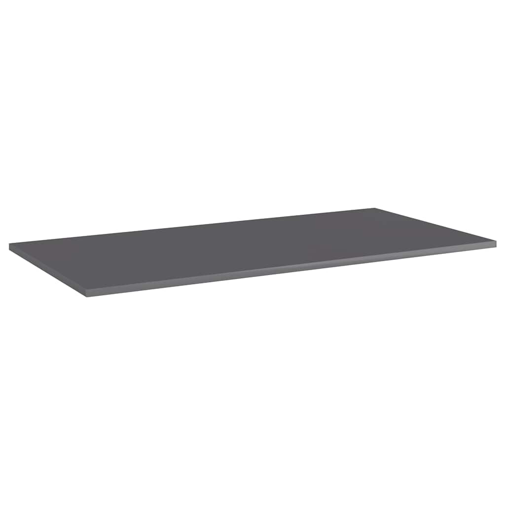 805312 vidaXL Bookshelf Boards 4 pcs High Gloss Grey 80x20x1,5 cm Engineered Wood