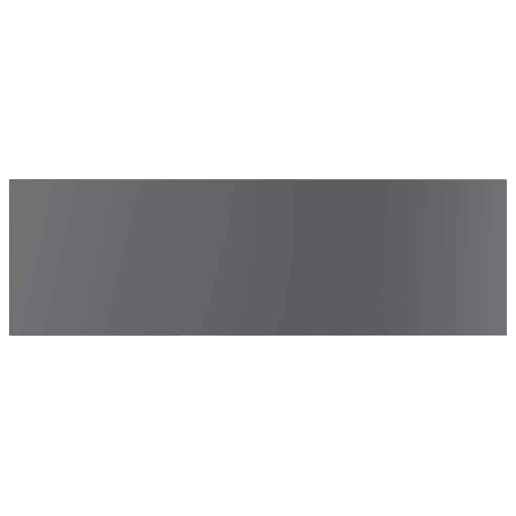 805312 vidaXL Bookshelf Boards 4 pcs High Gloss Grey 80x20x1,5 cm Engineered Wood