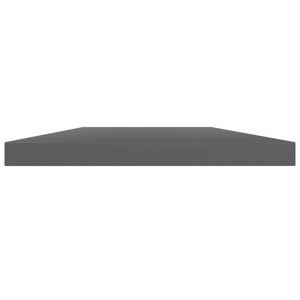 Bookshelf Boards 4 pcs High Gloss Grey 100x20x1.5 cm Engineered Wood