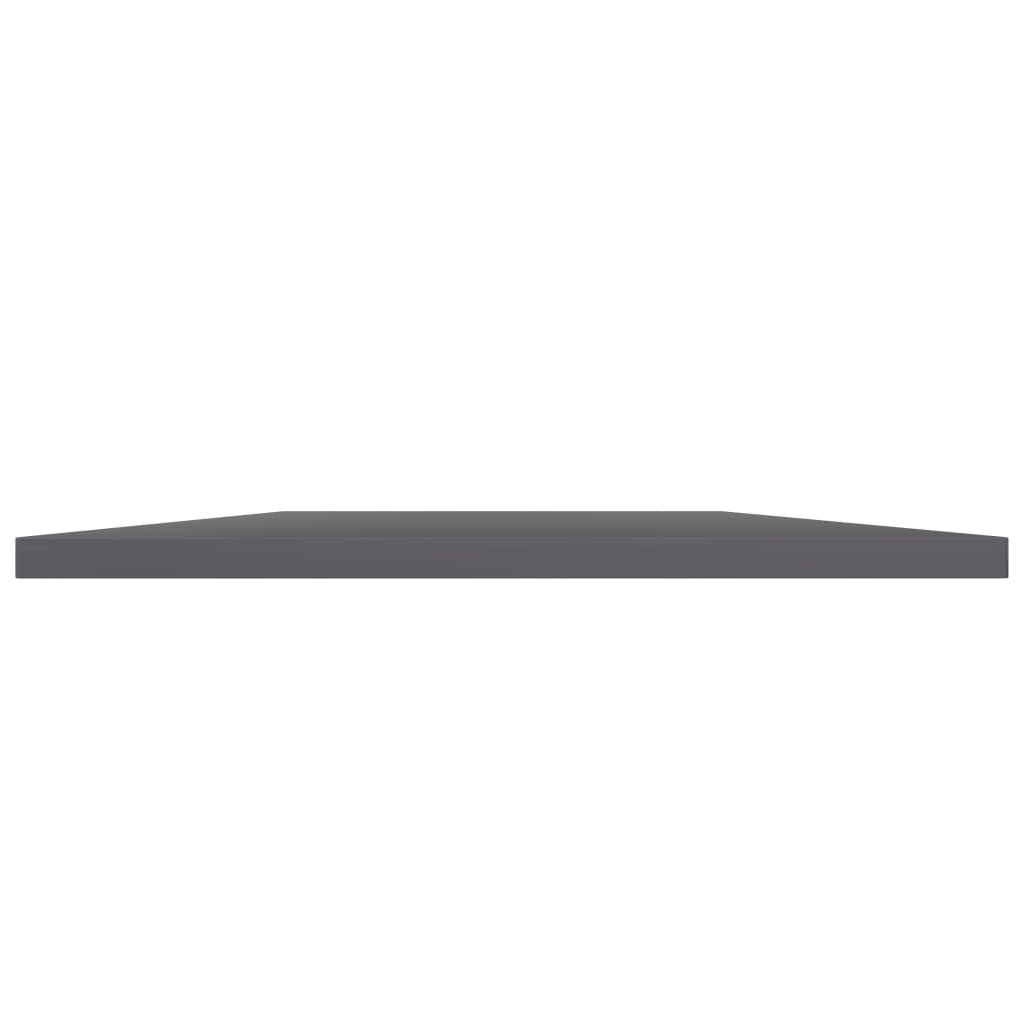 Bookshelf Boards 4 pcs High Gloss Grey 100x40x1.5 cm Engineered Wood