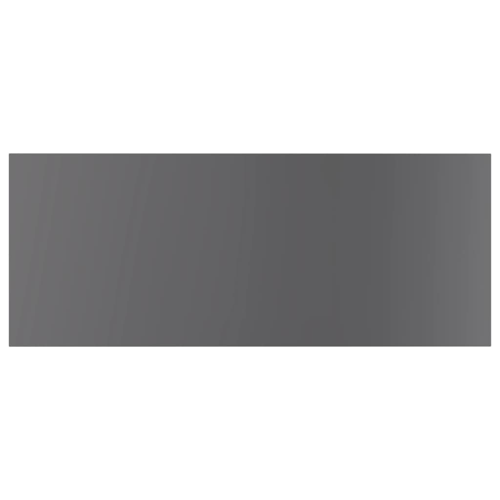 Bookshelf Boards 4 pcs High Gloss Grey 100x40x1.5 cm Engineered Wood