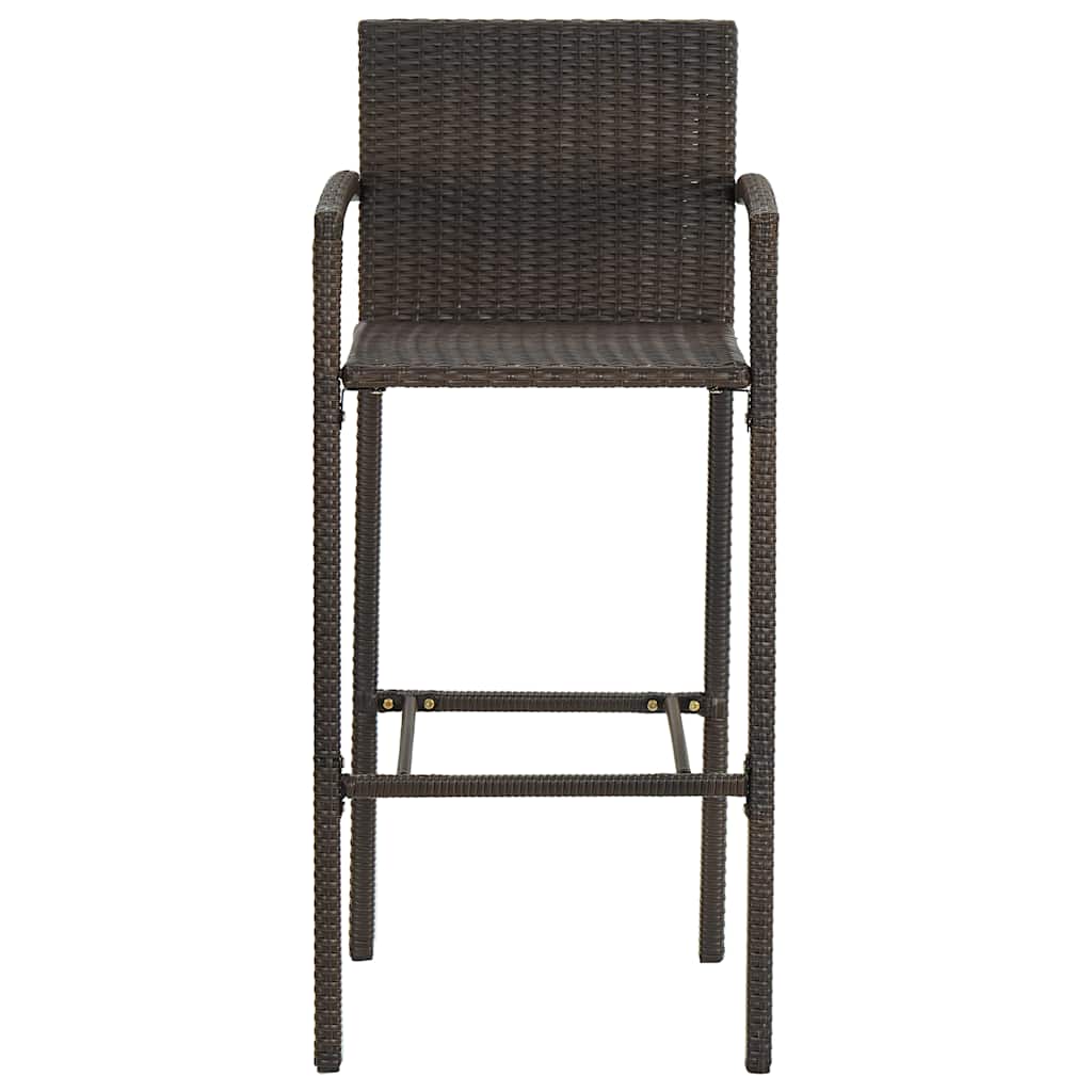 Garden Bar Set | Brown | PE rattan | Medium | Seats Many | Garden Bar Set