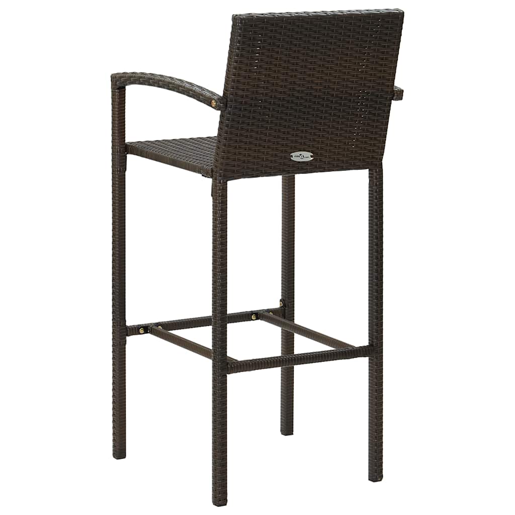 Garden Bar Set | Brown | PE rattan | Medium | Seats Many | Garden Bar Set