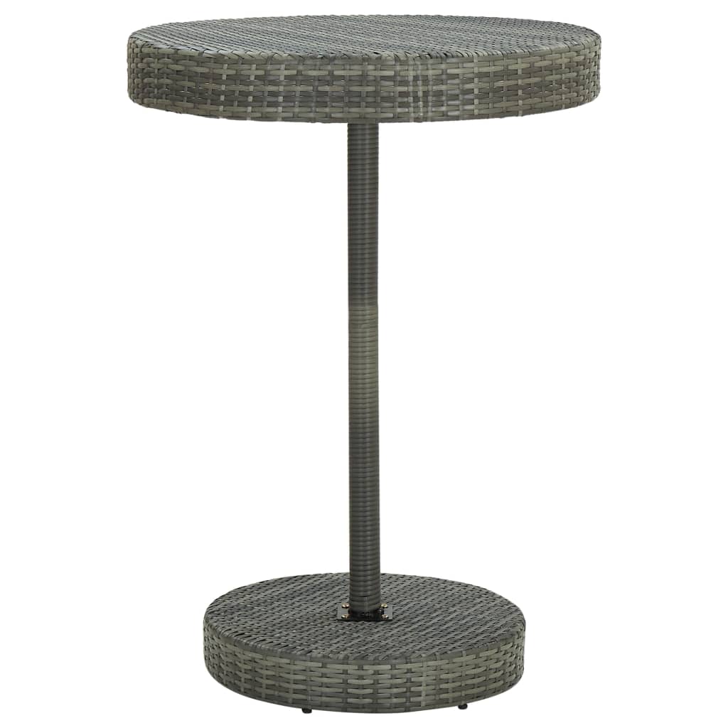 vidaXL 5 Piece Garden Bar Poly Rattan Grey