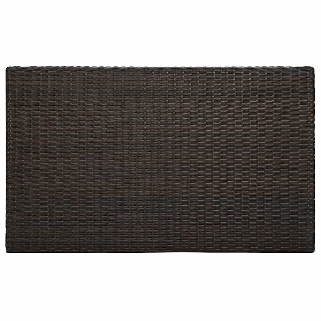 5 Piece Outdoor Bar Set with Armrest Poly Rattan Brown