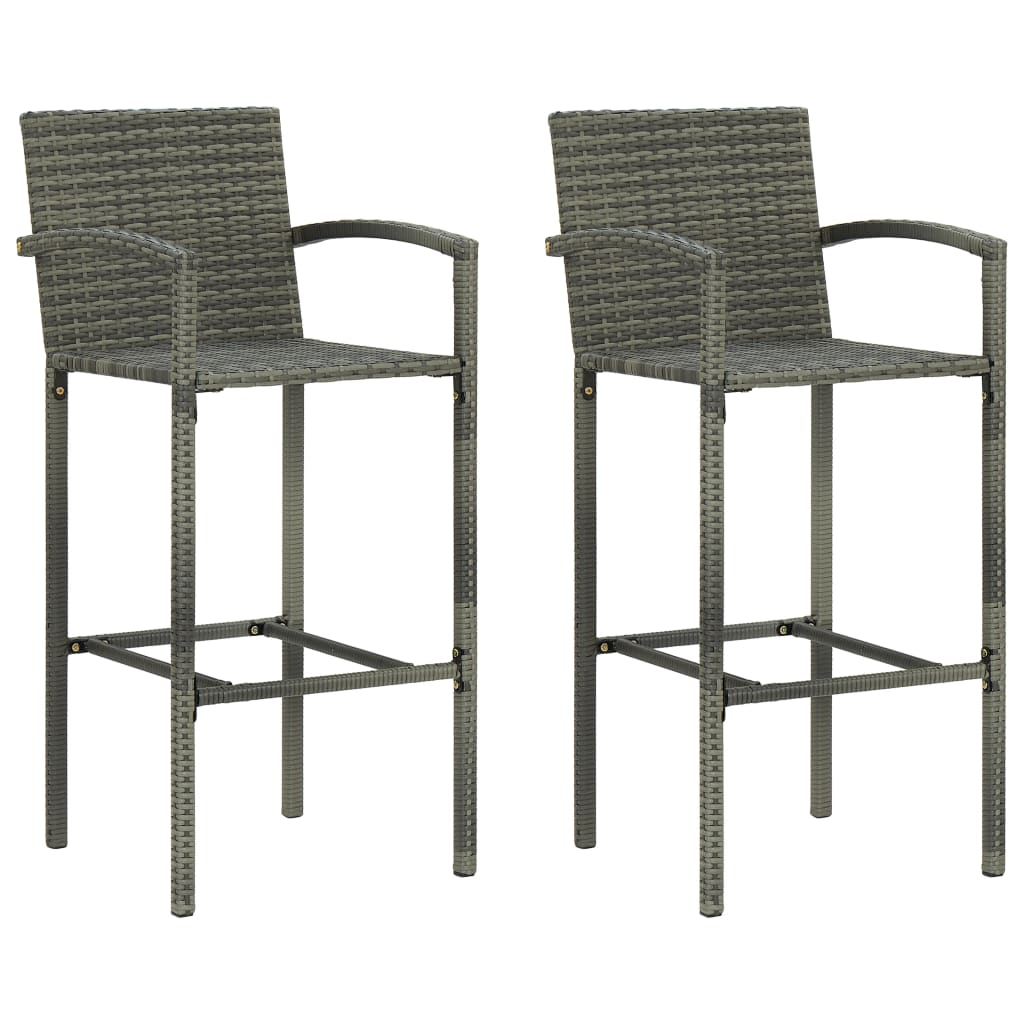 vidaXL 3 Piece Garden Bar Set Grey