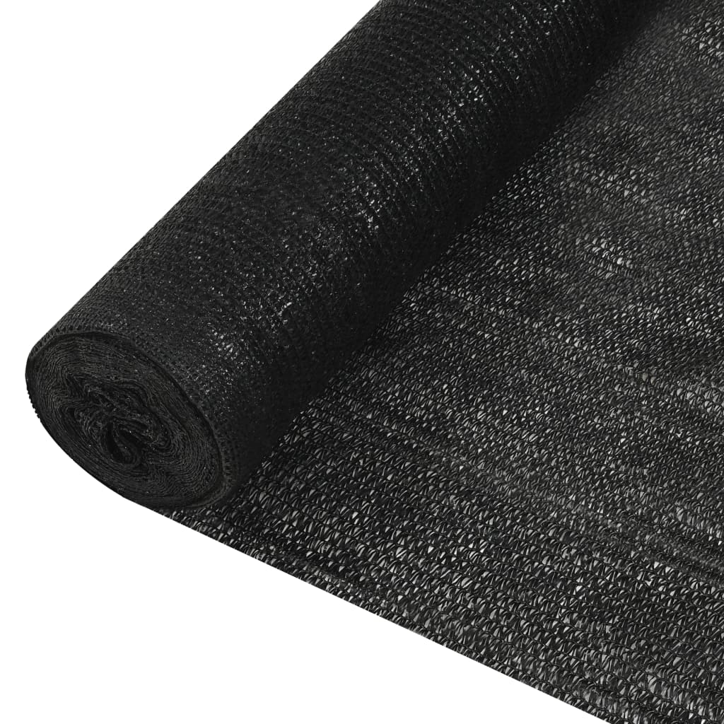 Privacy Net Black 1.5x50 m HDPE 195 g/m²