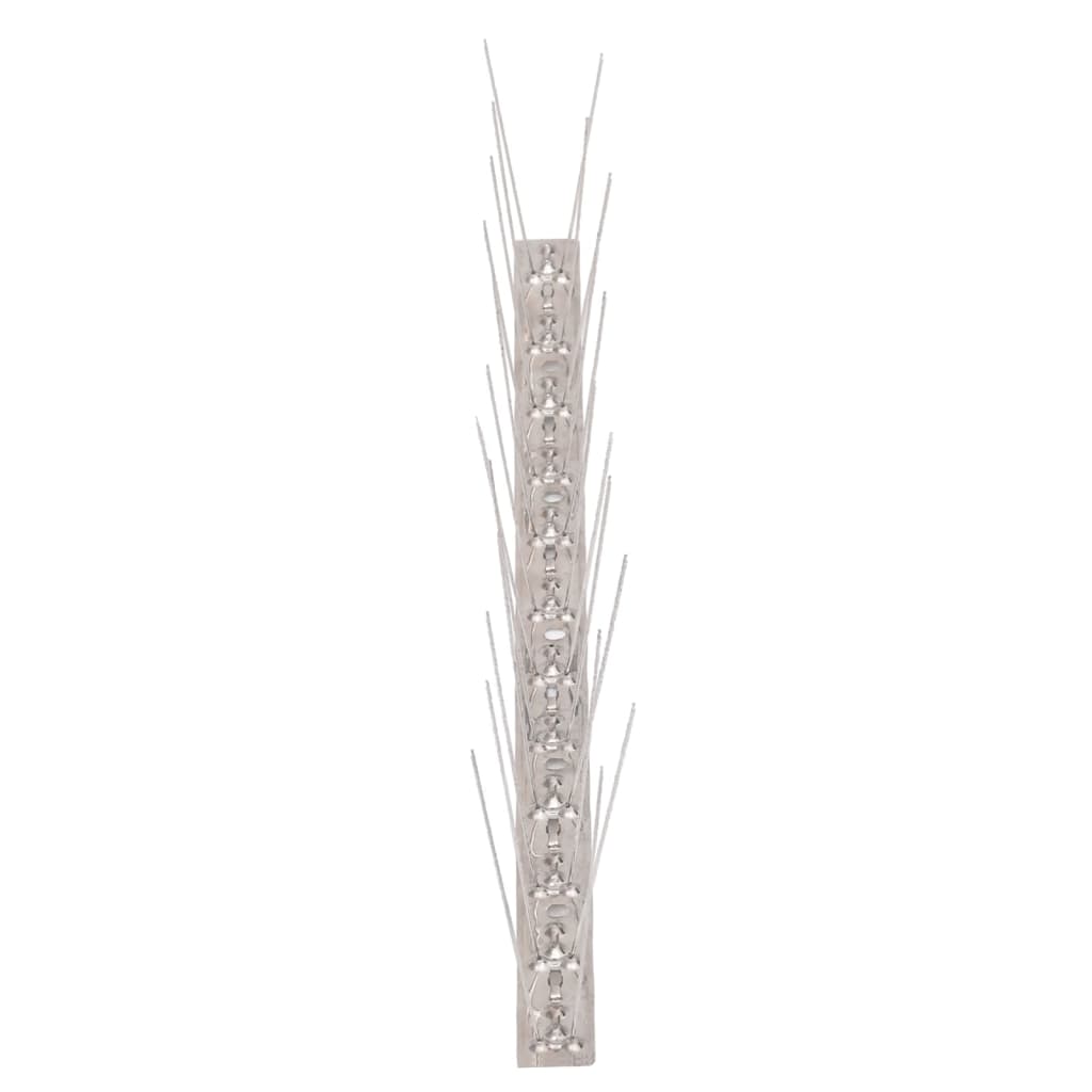 vidaXL 2-row Stainless Steel Bird & Pigeon Spikes Set of 20 10 m