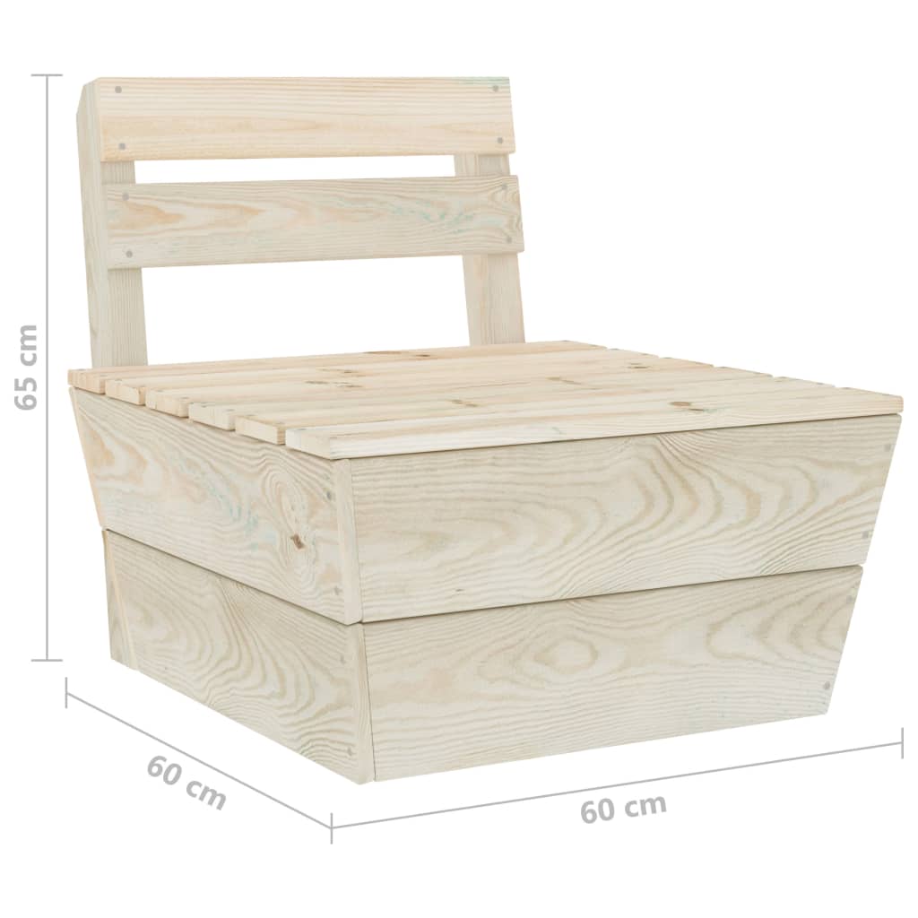 vidaXL 3 Piece Garden Pallet Lounge Set Impregnated Spruce Wood