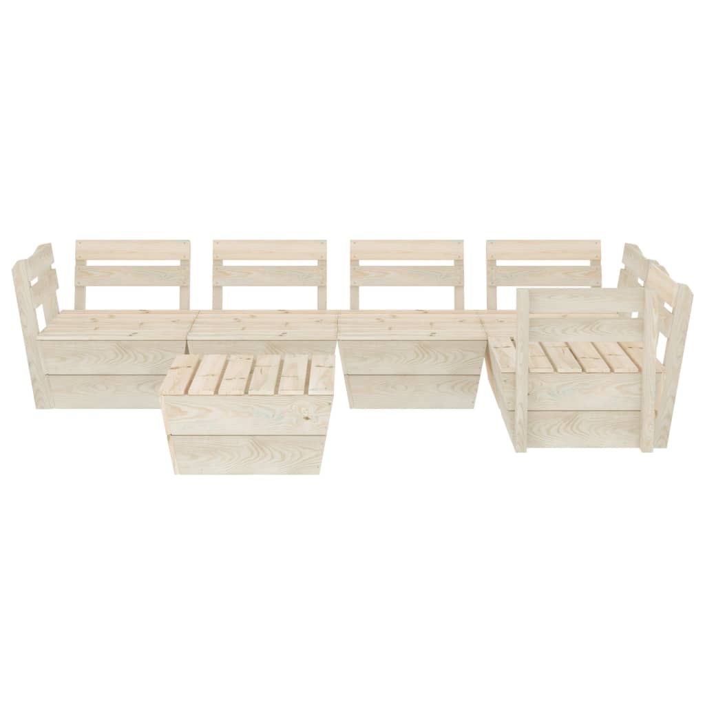 vidaXL 6 Piece Garden Pallet Lounge Set Impregnated Spruce Wood