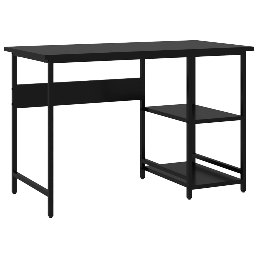 vidaXL Computer Desk Black 105x55x72 cm MDF and Metal