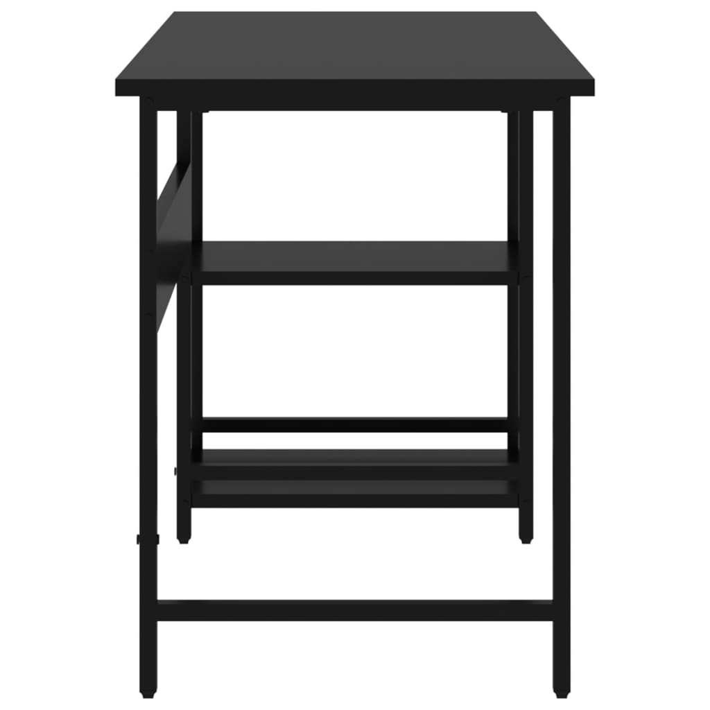 vidaXL Computer Desk Black 105x55x72 cm MDF and Metal