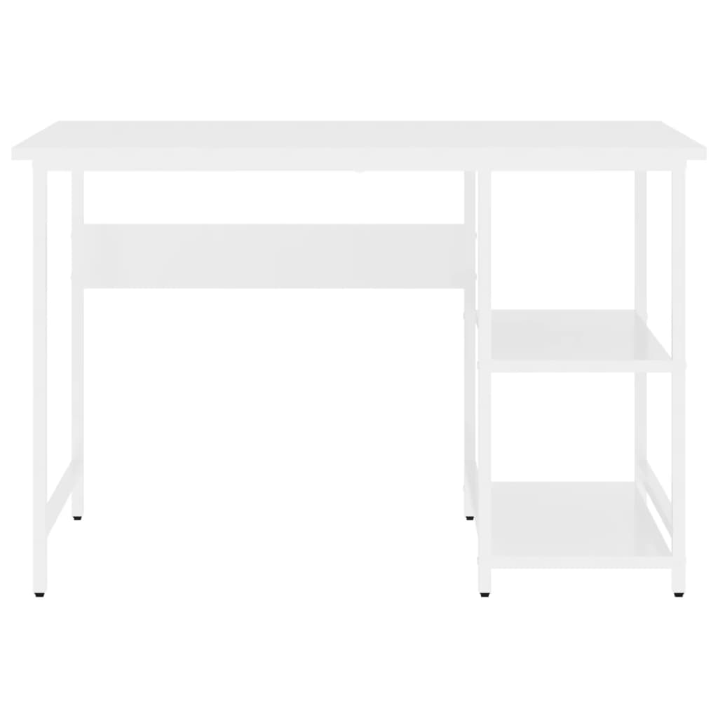 vidaXL Computer Desk White 105x55x72 cm MDF and Metal