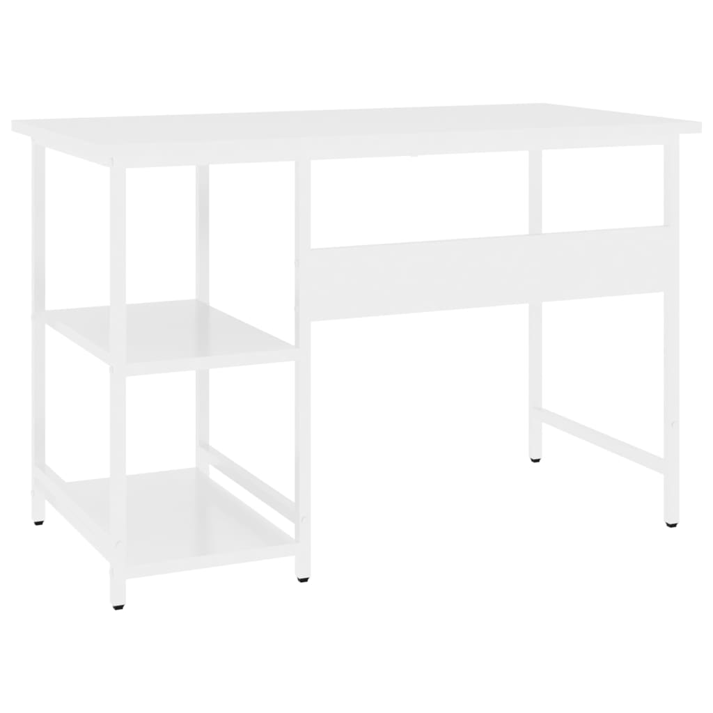 vidaXL Computer Desk White 105x55x72 cm MDF and Metal