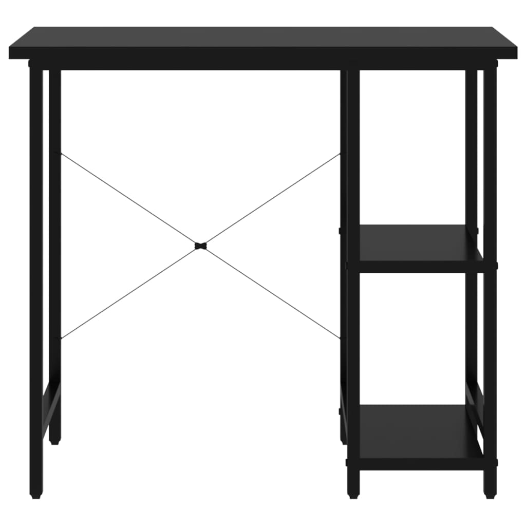 vidaXL Computer Desk Black 80x40x72 cm MDF and Metal