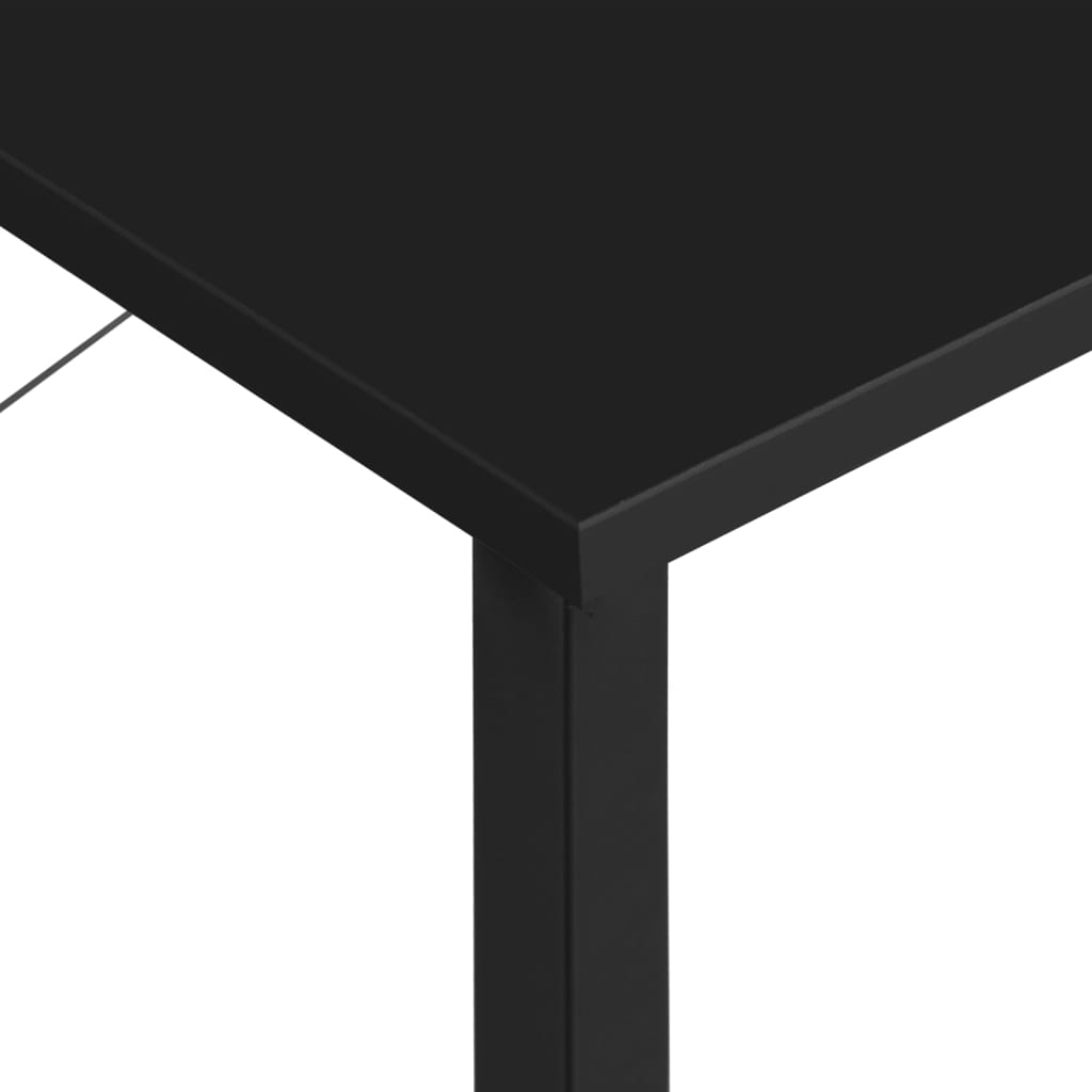 vidaXL Computer Desk Black 80x40x72 cm MDF and Metal