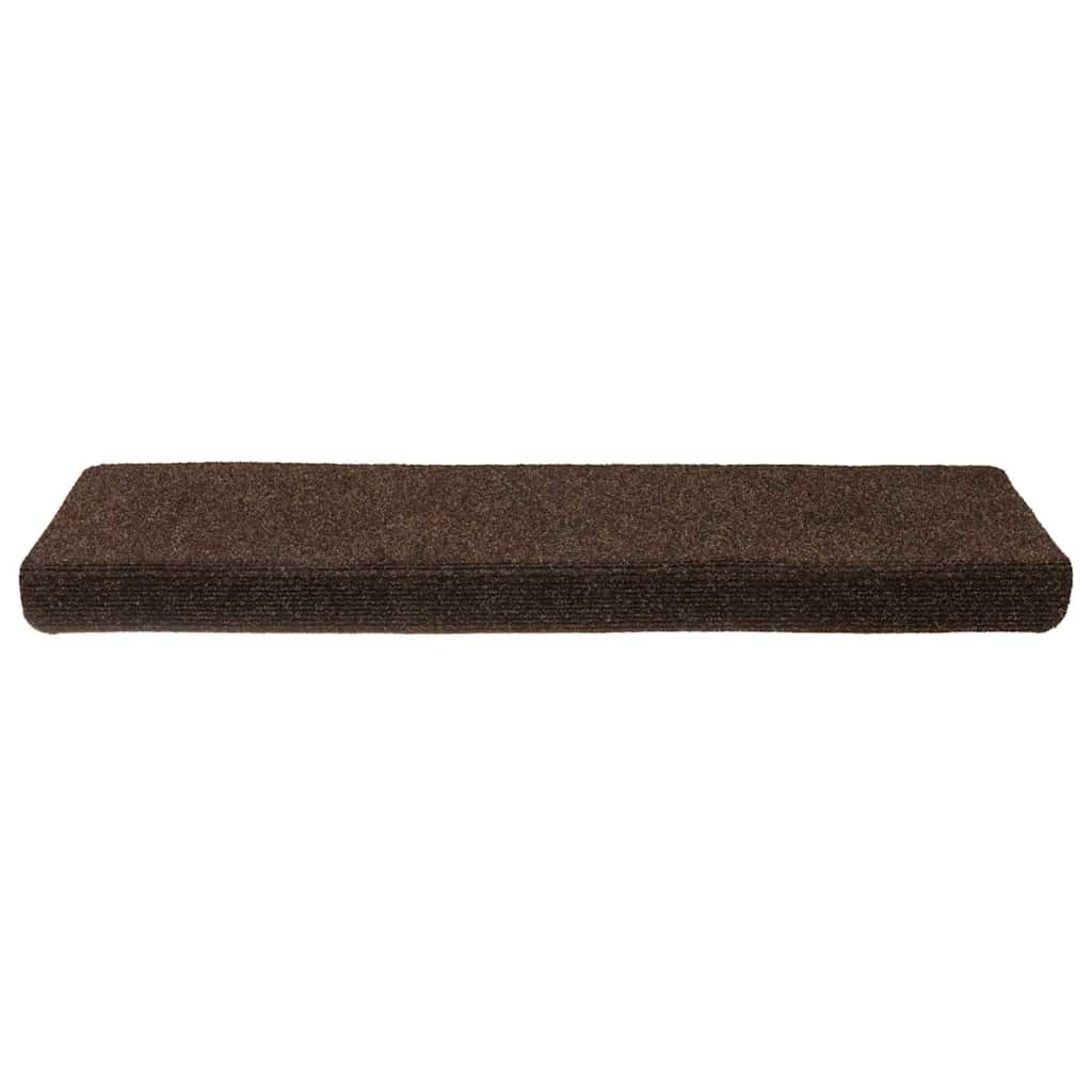 Stair Mats Self-adhesive 15 pcs 65x21x4 cm Brown