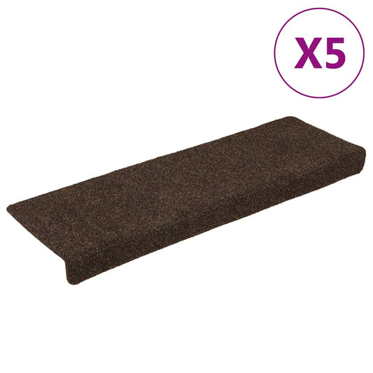 Stair Mats Self-adhesive 15 pcs 65x21x4 cm Brown