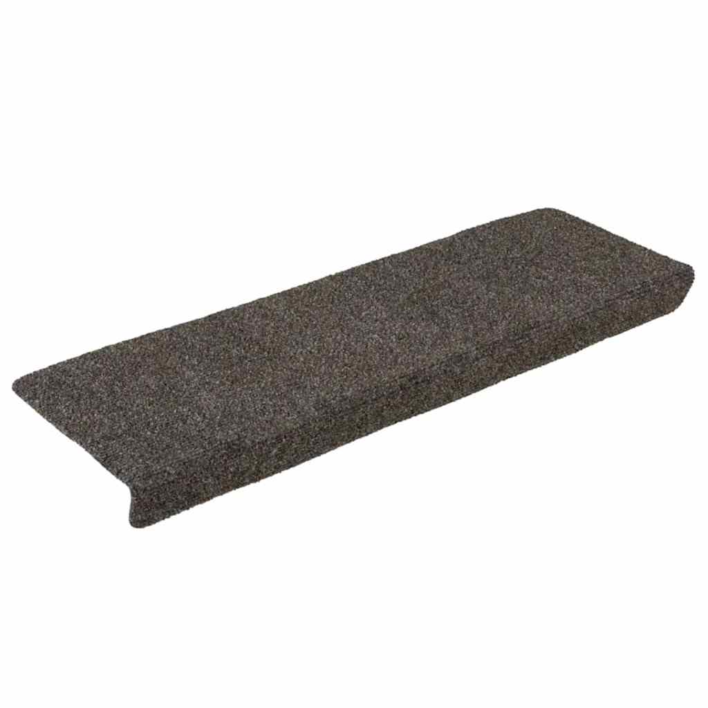 Stair Mats Self-adhesive 15 pcs 65x21x4 cm Anthracite
