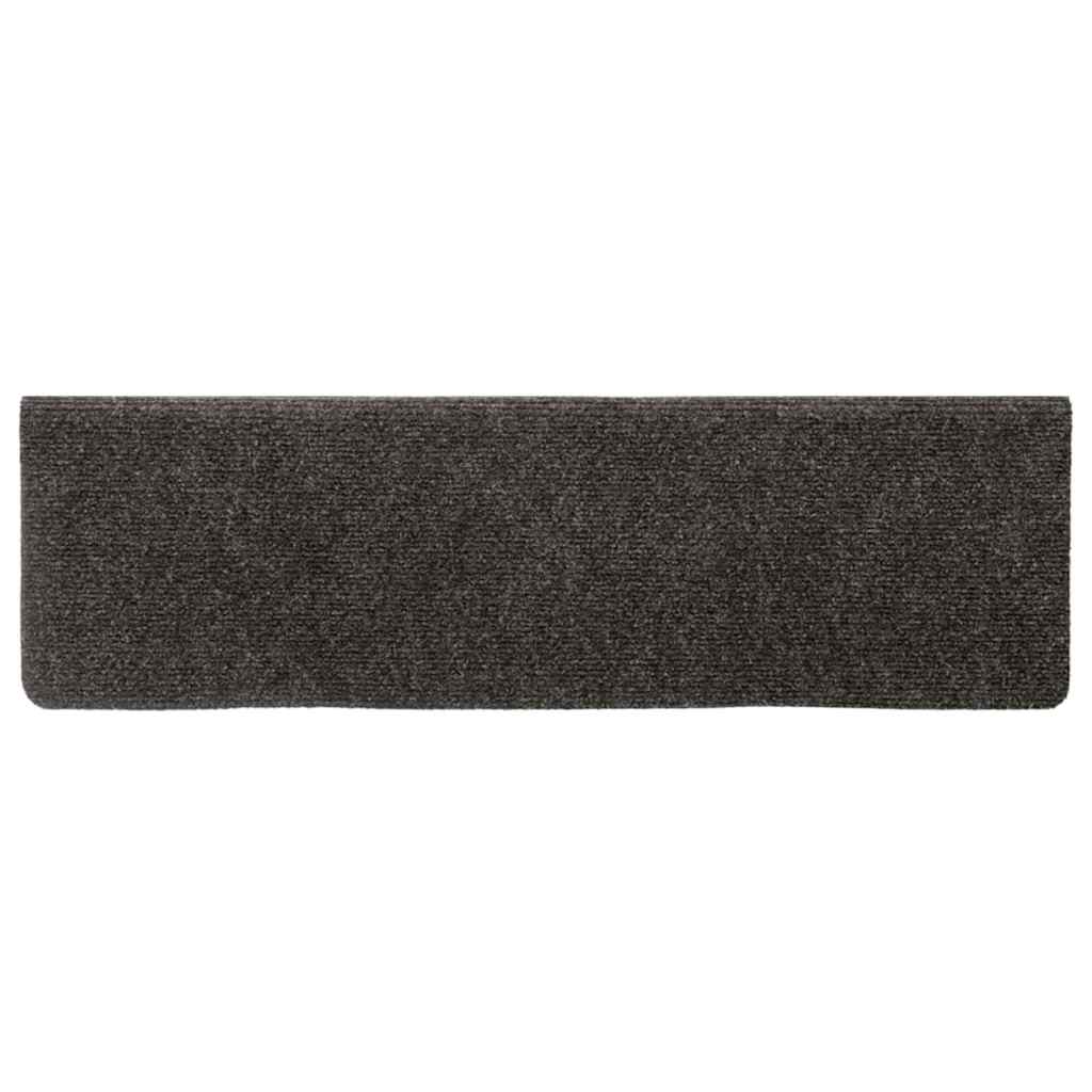 Stair Mats Self-adhesive 15 pcs 65x21x4 cm Anthracite