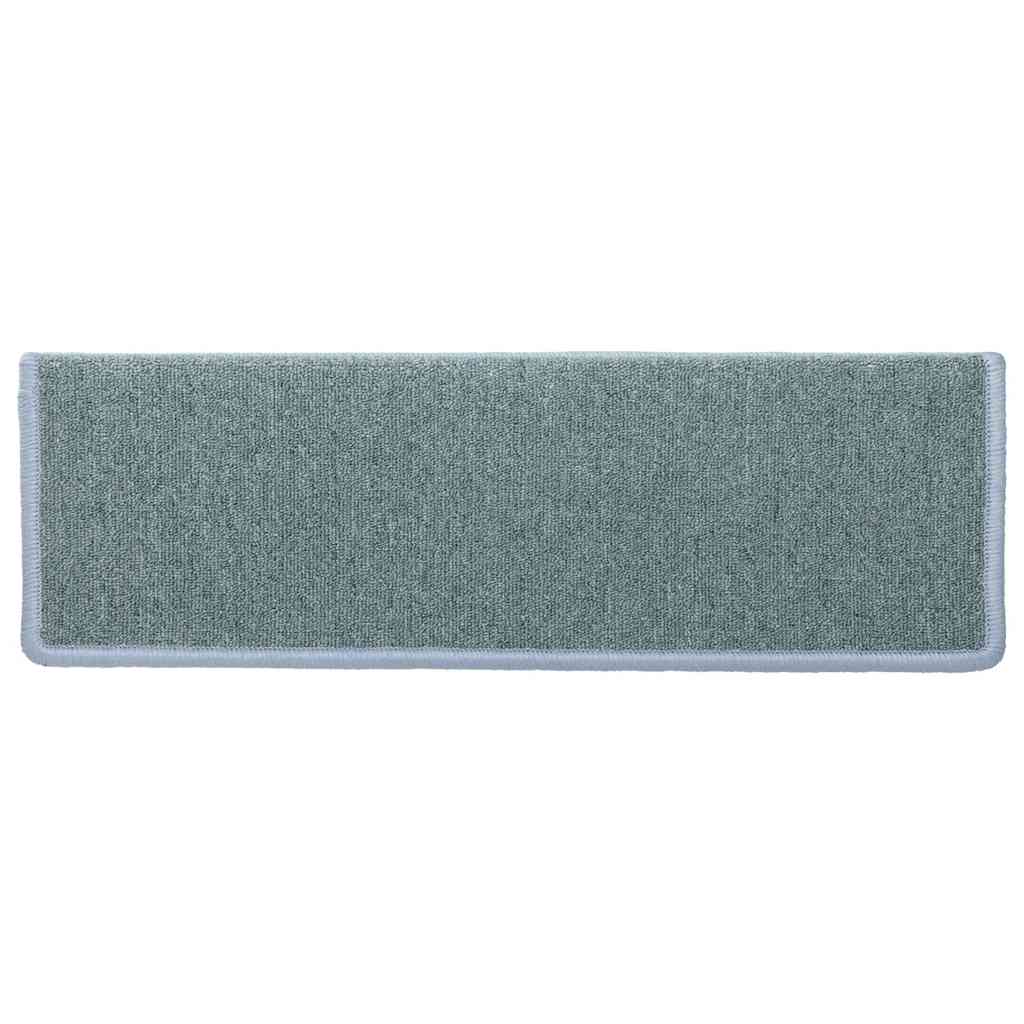 Stair Mats 15 pcs 65x21x4 cm Sea Blue Rectangular Edge