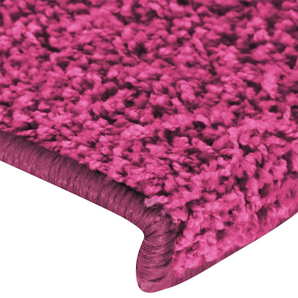 Stair Mats 15 pcs 65x21x4 cm Pink Rectangular Edge