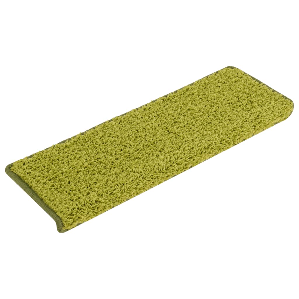 Stair Mats 15 pcs 65x21x4 cm Green Rectangular Edge