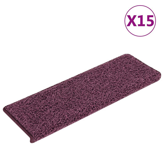 Stair Tread | Set of 15 | Dark purple | Polypropylene | 65x21x4 cm