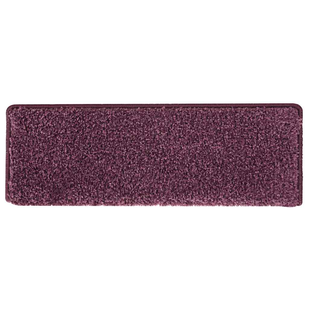 Stair Mats 15 pcs 65x21x4 cm Dark Purple Rectangular Edge