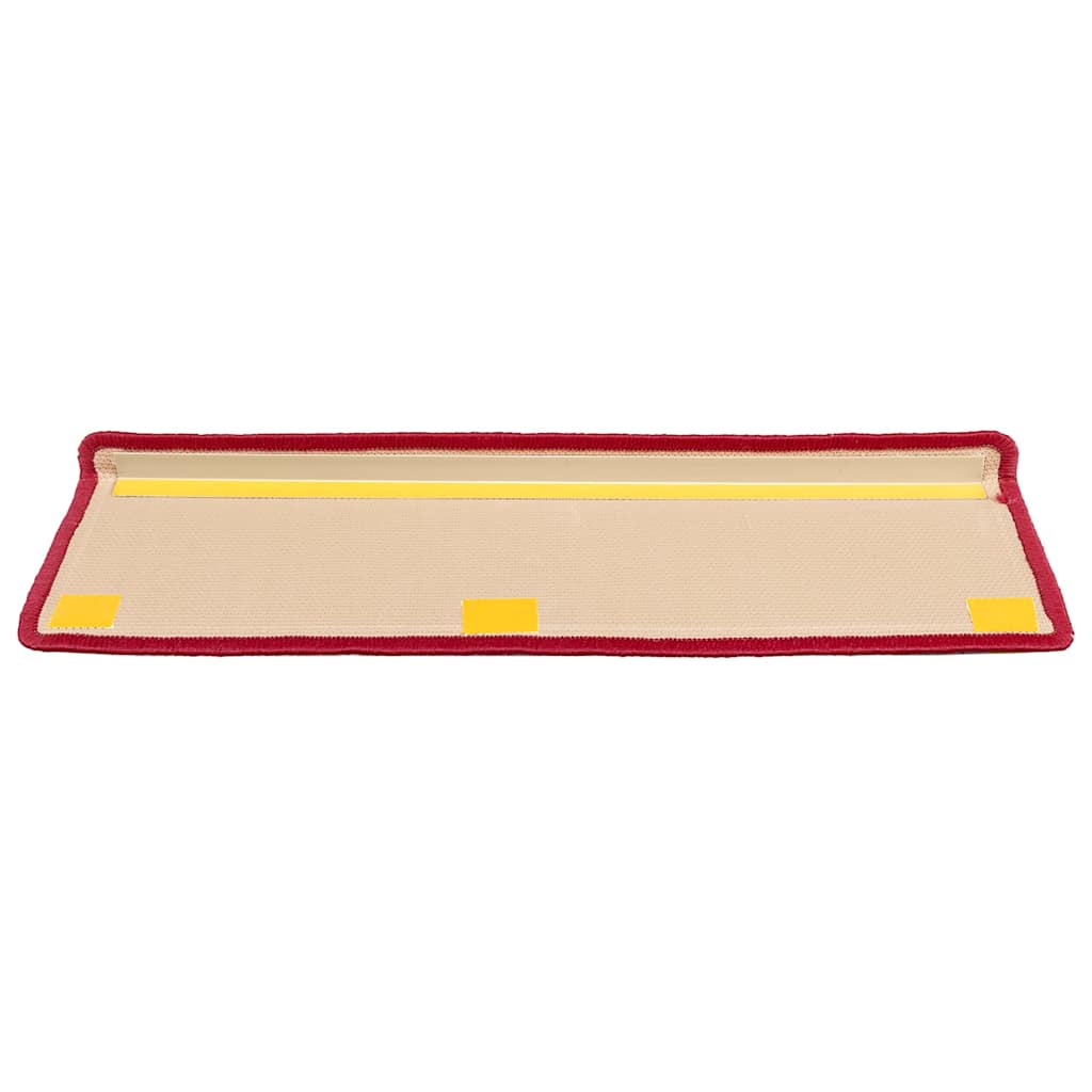 Stair Mats Self-adhesive 15 pcs 65x21x4 cm Red