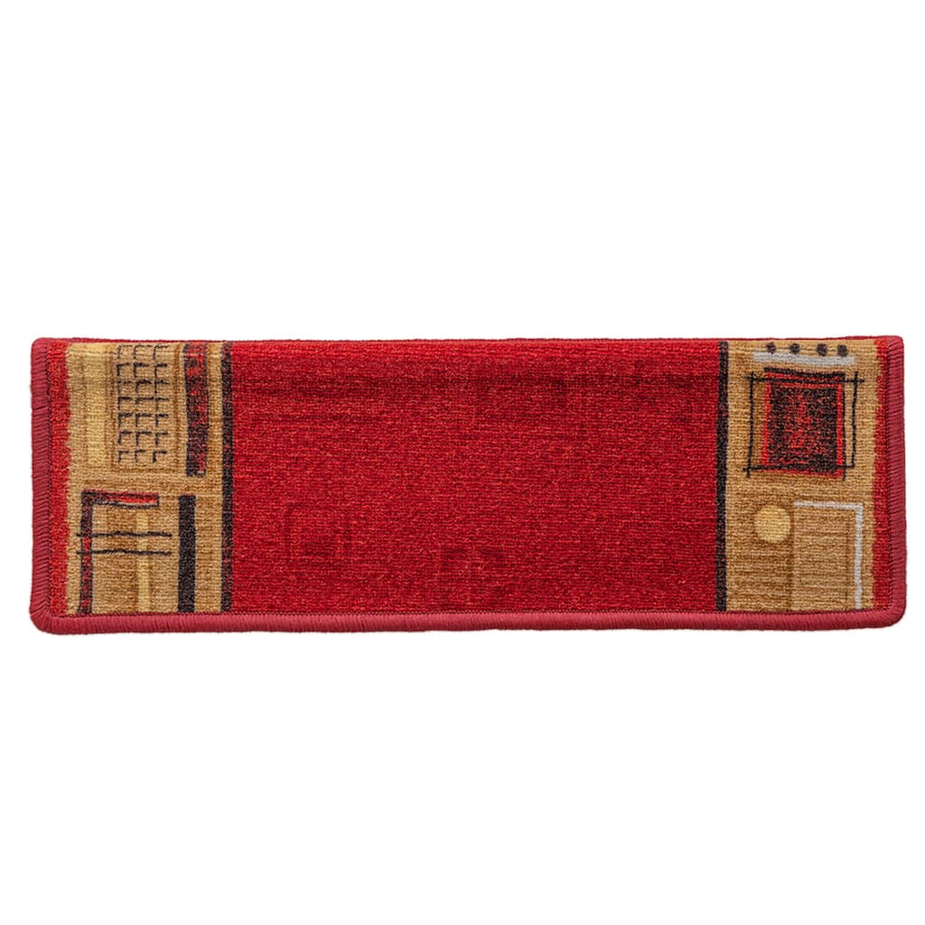 Stair Mats Self-adhesive 15 pcs 65x21x4 cm Red