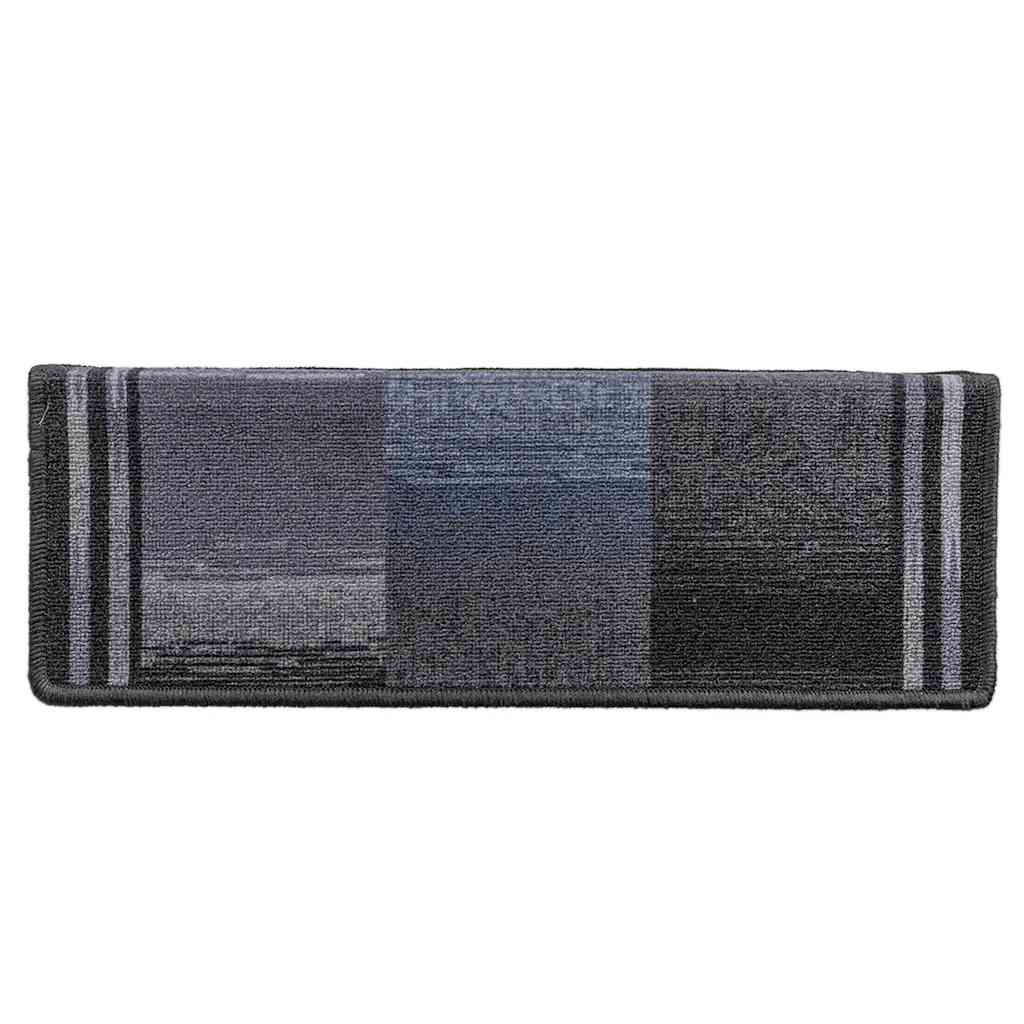 Stair Mats Self-adhesive 15 pcs 65x21x4 cm Black and Grey