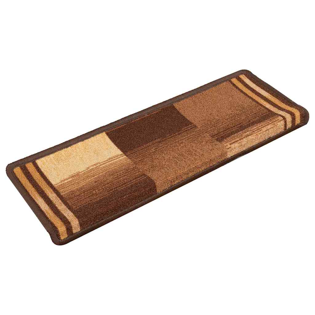 Stair Mats Self-adhesive 15 pcs 65x21x4 cm Brown