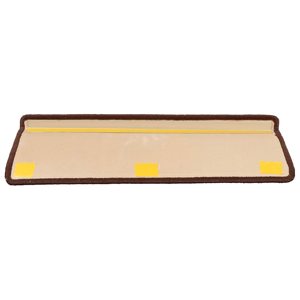 Stair Mats Self-adhesive 15 pcs 65x21x4 cm Brown