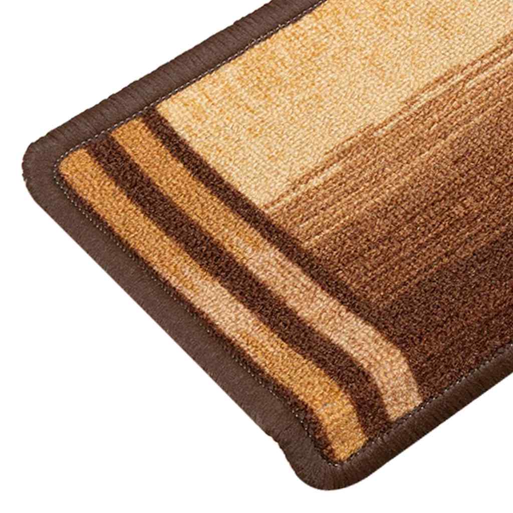 Stair Mats Self-adhesive 15 pcs 65x21x4 cm Brown
