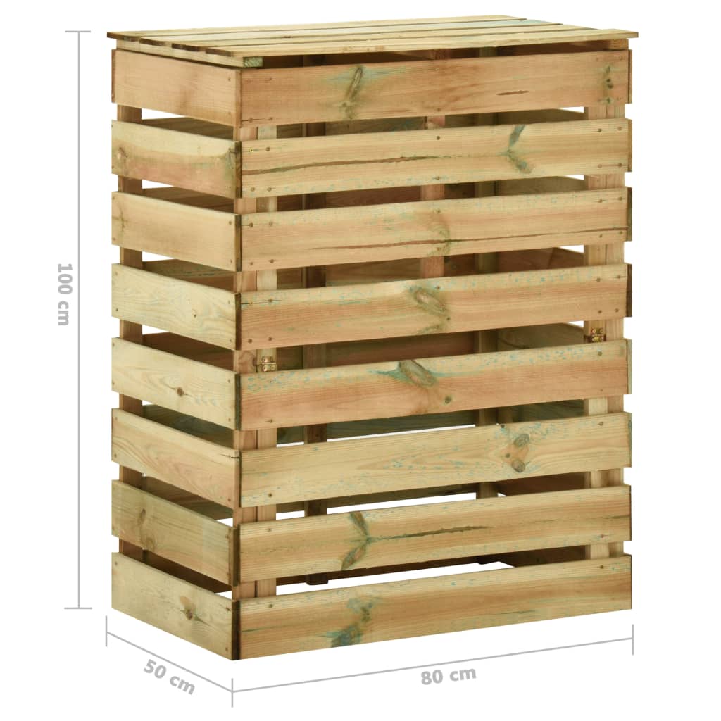 vidaXL Slatted Garden Composter 80x50x100 cm Impregnated Pinewood