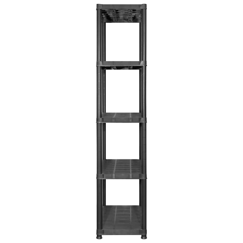 Storage Shelf 5-Tier Black 213x38x170 cm Plastic