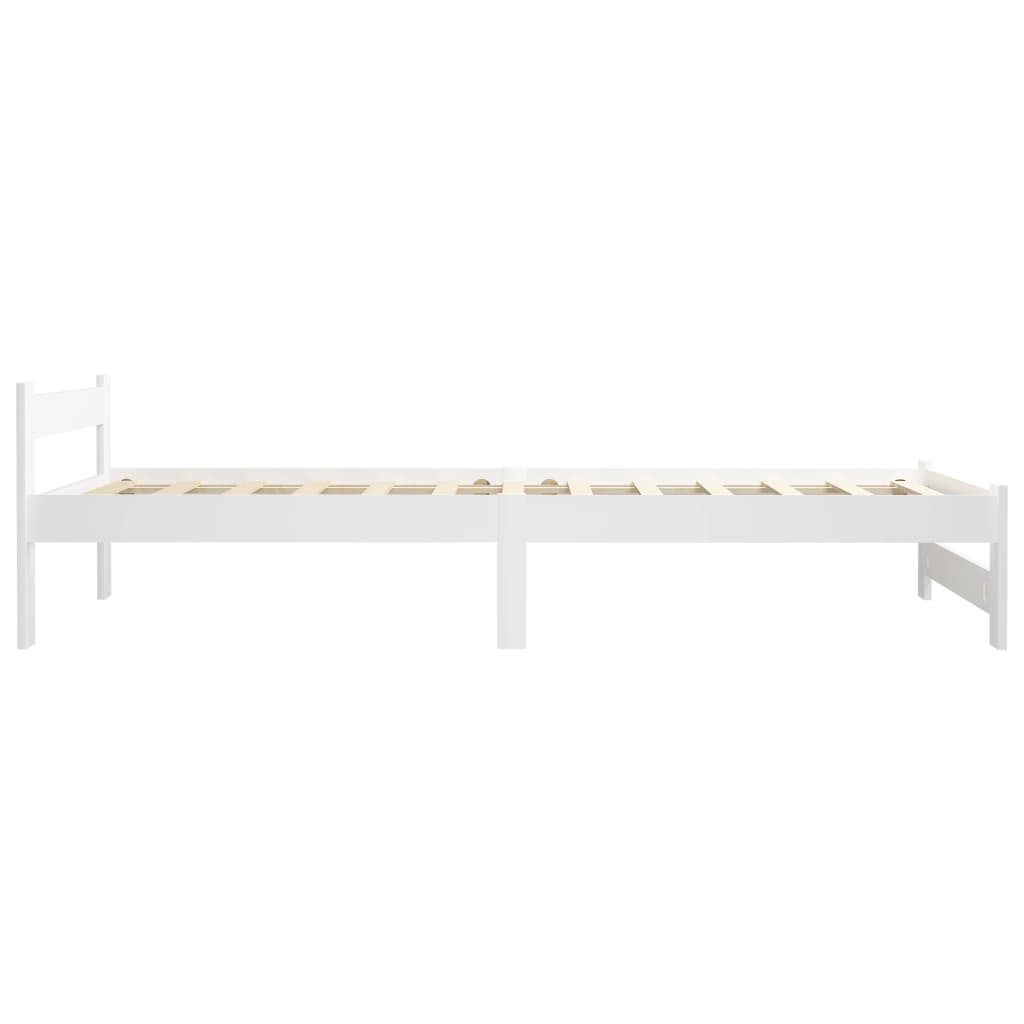 Bed Frame | White | Solid pine wood, plywood | Single | Durable