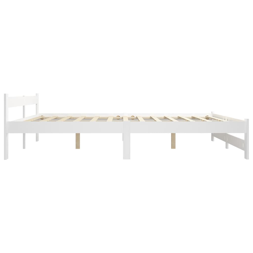 Bed Frame | White | Solid pine wood, plywood | 160x200 cm |  Durable